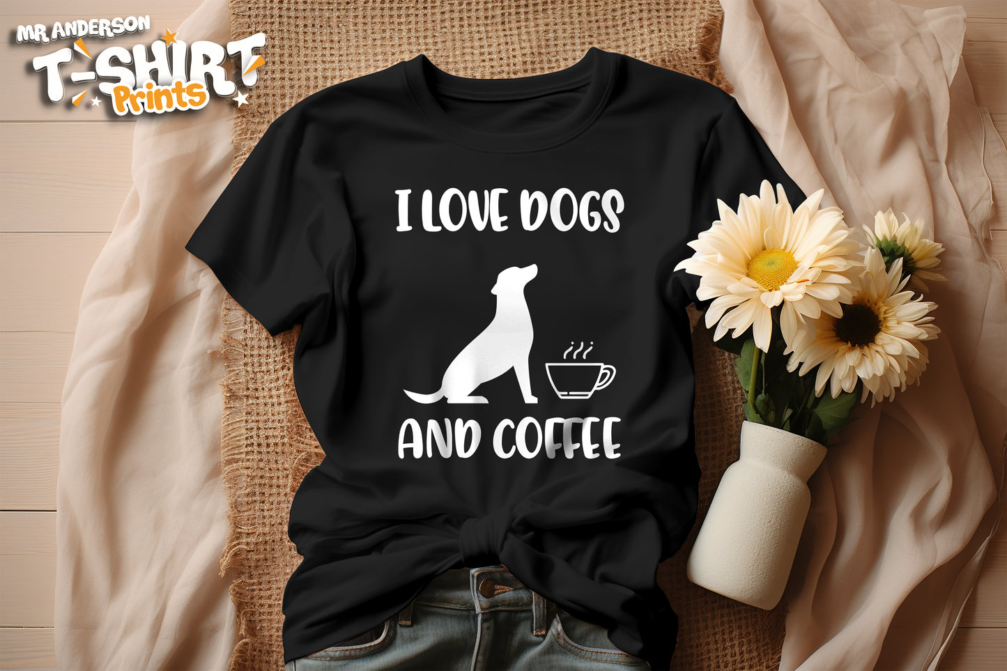 I love dogs and coffee Tees