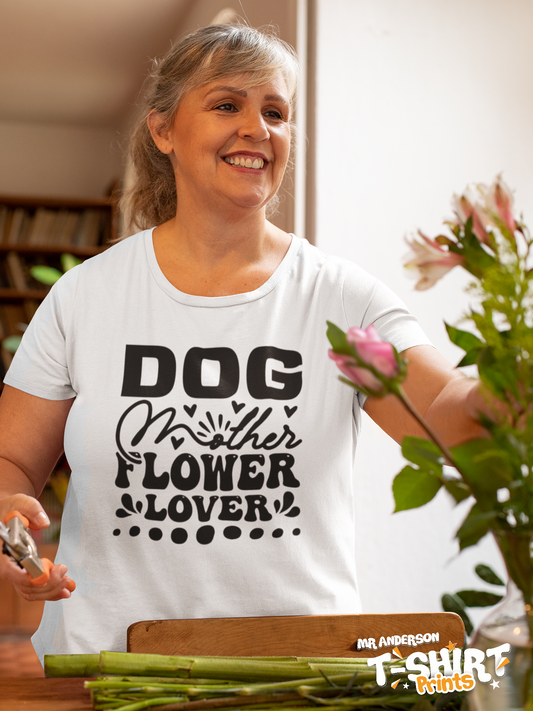 Dog Mother Flower Lover